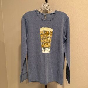 Next Level Apparel long sleeve thermal beer shirt size medium